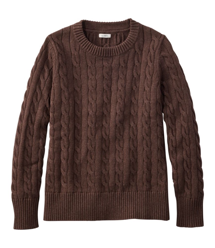 Women's The Original Double L® Sweater, Cable Crewneck