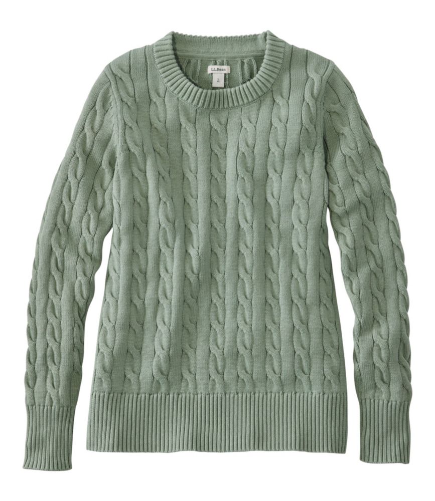 Women's The Original Double L® Sweater, Cable Crewneck