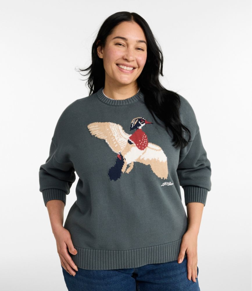 Women's The Original Double L® Sweater, Novelty Crewneck Front