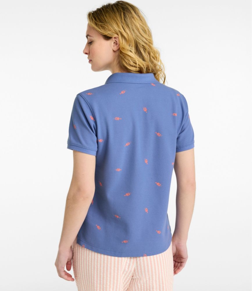 Women's Premium Double L Polo, Short-Sleeve Relaxed Fit Novelty, Deep Lake Lobster, small image number 3