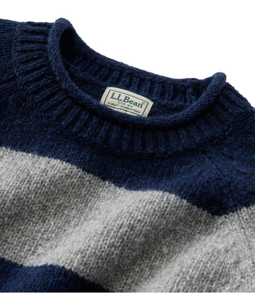 Men's Bean's Classic Ragg Wool Sweater, Rollneck, Stripe