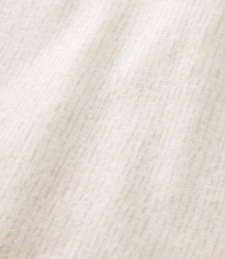 Women's Linen/Cotton Tee, Three-Quarter-Sleeve Splitneck Polo Print