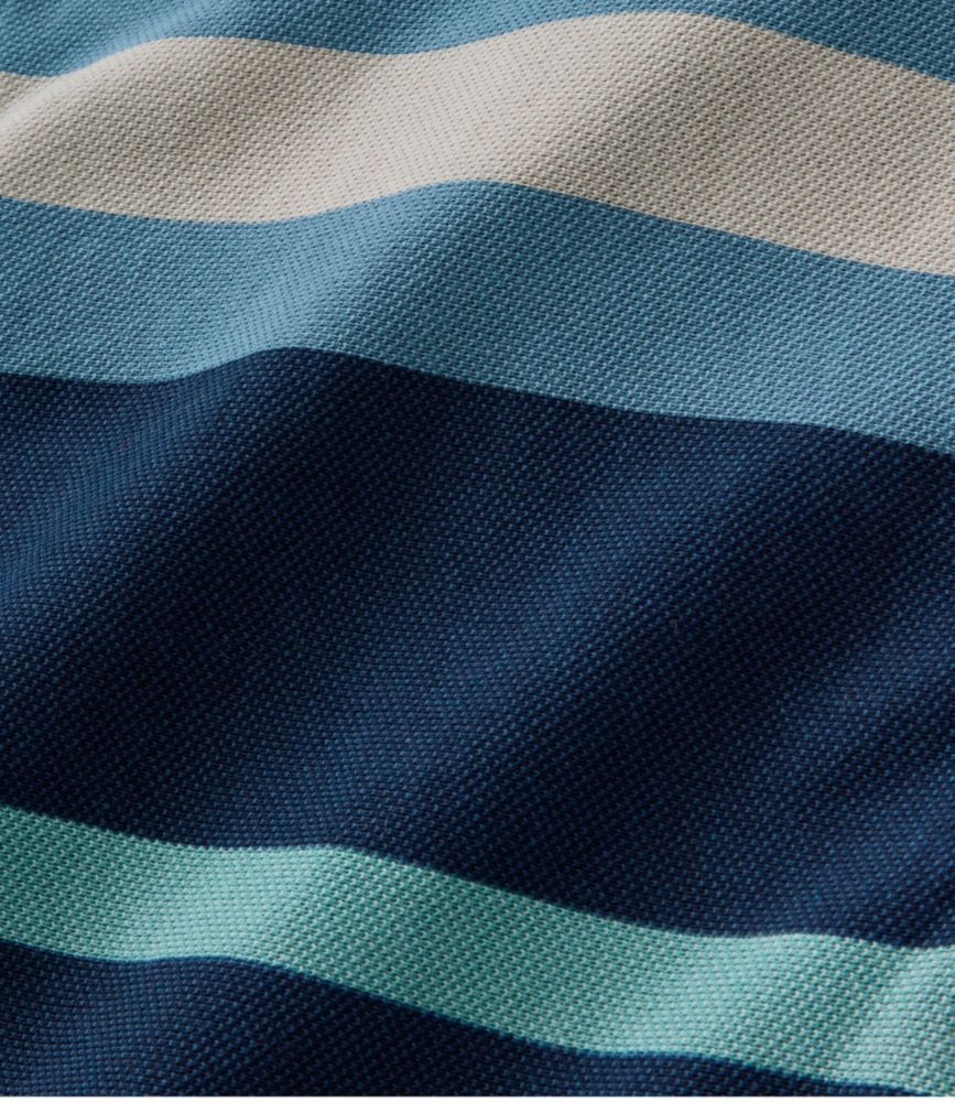 Men's Casco Bay Rugged Polo, Long-Sleeve, Stripe, Sail Blue Multi, small image number 7