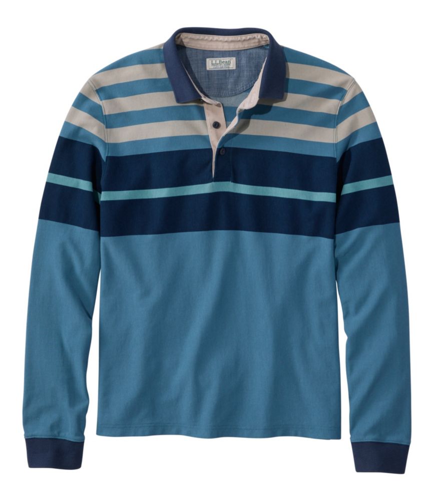 Men's Casco Bay Rugged Polo, Long-Sleeve, Stripe