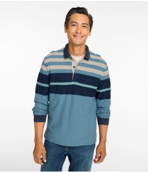 Men's Casco Bay Rugged Polo, Long-Sleeve, Stripe, New