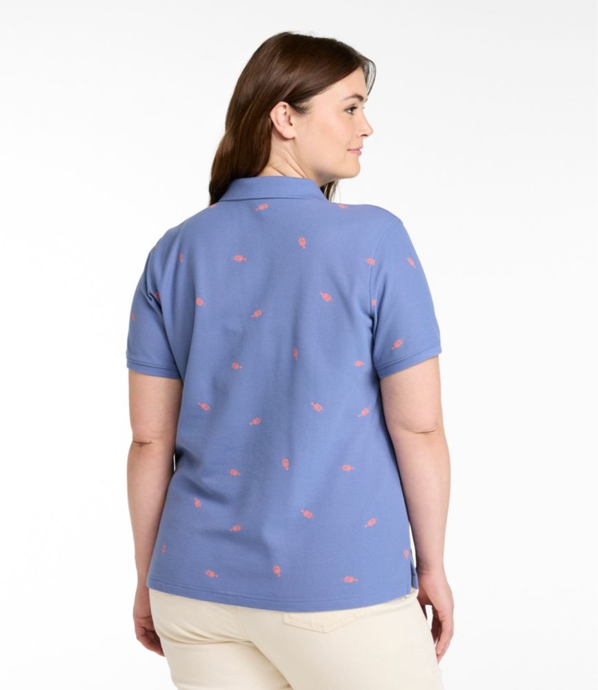 Women's Premium Double L Polo, Short-Sleeve Relaxed Fit Novelty, Deep Lake Lobster, small image number 3