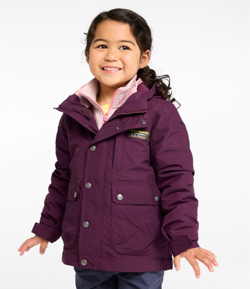Kids' L.L.Bean Mountain Classic 3-in-1 Fleece Jacket, Deep Glacier Blue/Nautical Navy, small image number 2