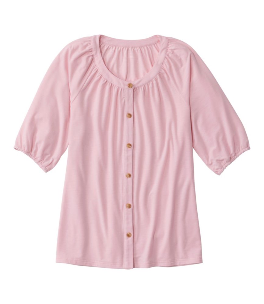Women's Camden Hills Tee, Elbow-Sleeve Button-Front Shirt