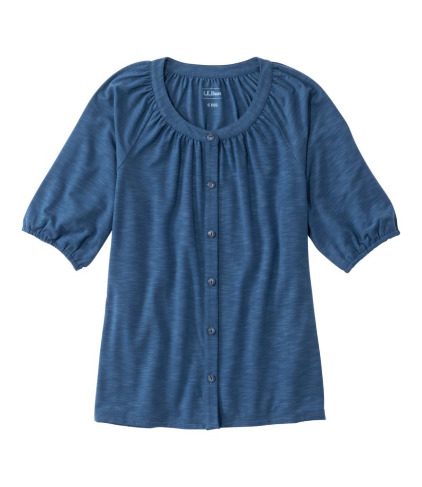 Women's Camden Hills Tee, Elbow-Sleeve Button-Front Shirt