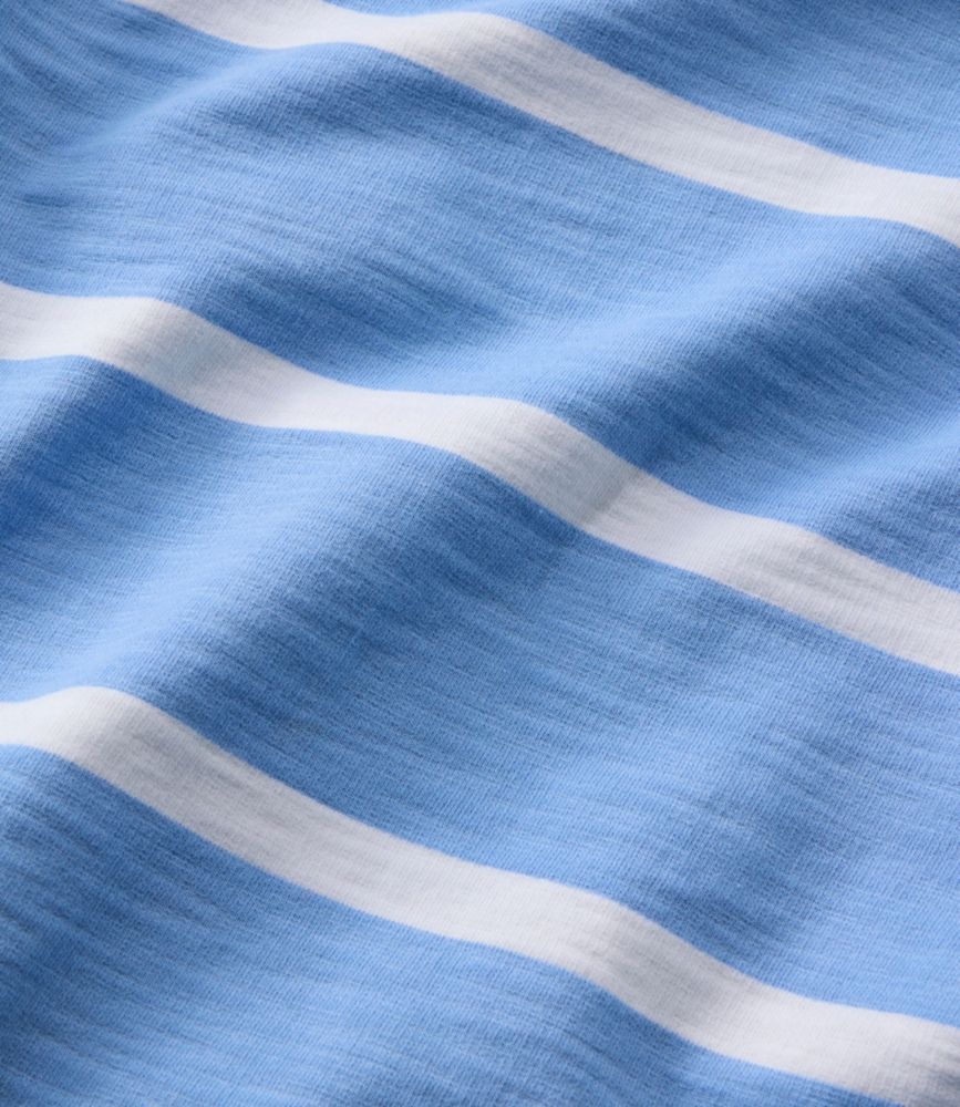 Women's Peaks Island Top, Relaxed Boatneck Long-Sleeve Stripe, White/Dark Salmon, small image number 5