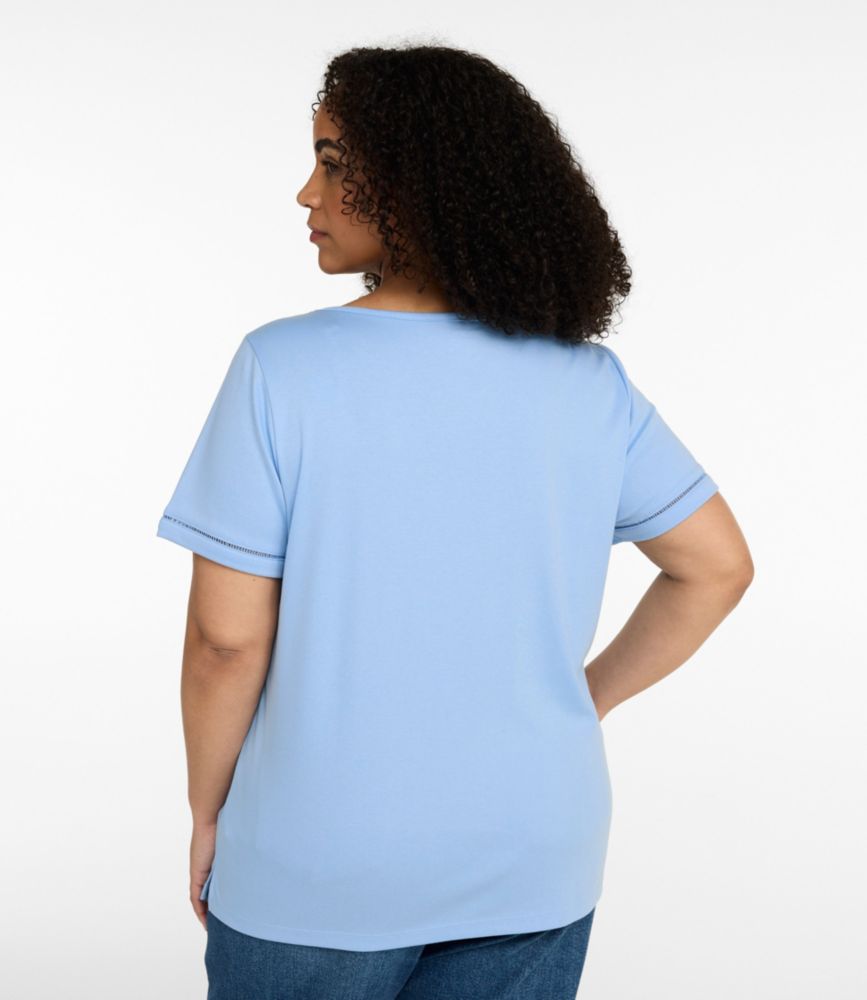 Women's Pima Cotton Tee, Short-Sleeve Jewelneck