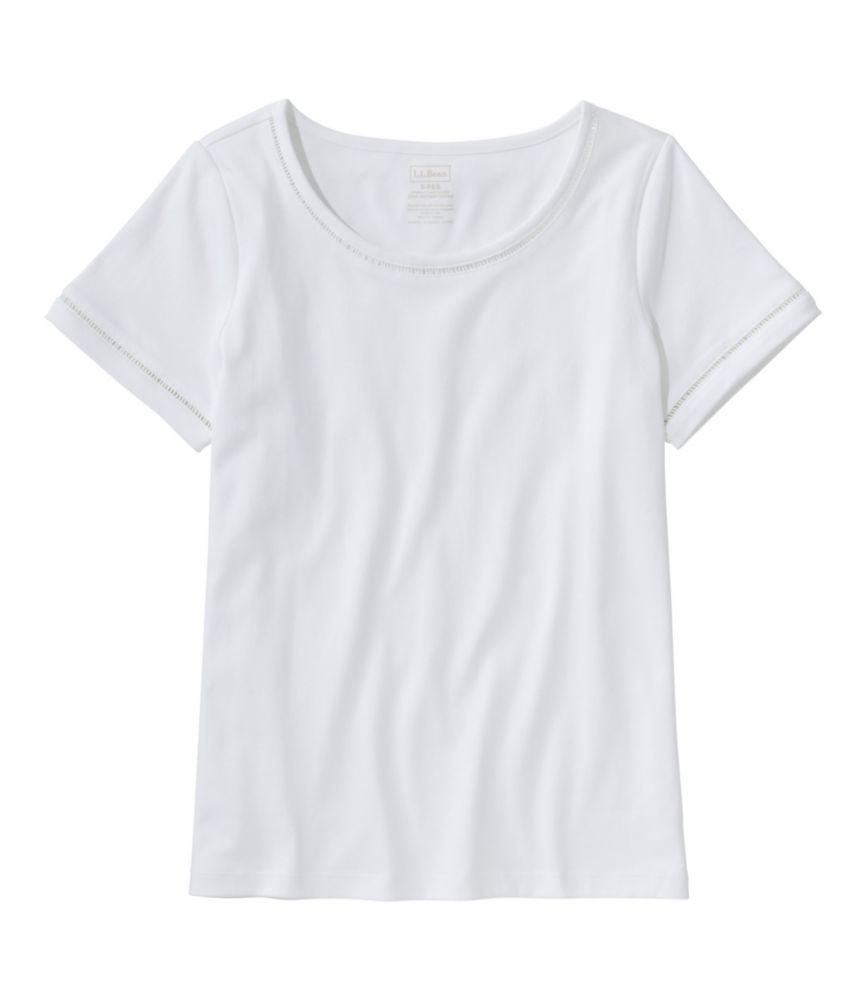 Women's Pima Cotton Tee, Short-Sleeve Jewelneck