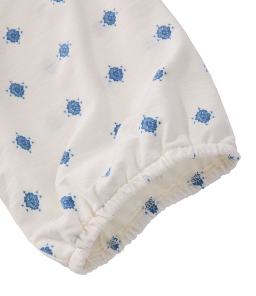 Women's Camden Hills Tee, Elbow-Sleeve Button-Front Shirt Print, Deep Blue Foulard, small image number 5