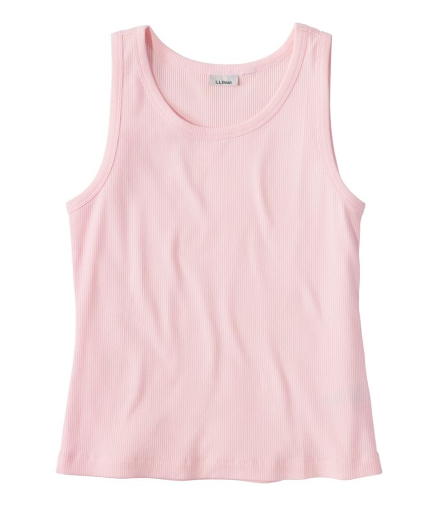 Women's Bean's Ribbed Layering Tank, Pale Rose, small image number 1