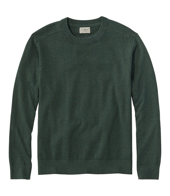 All Seasons Cotton Blend Crewneck Sweater Men's Regular, Shadow Green Heather, large image number 0