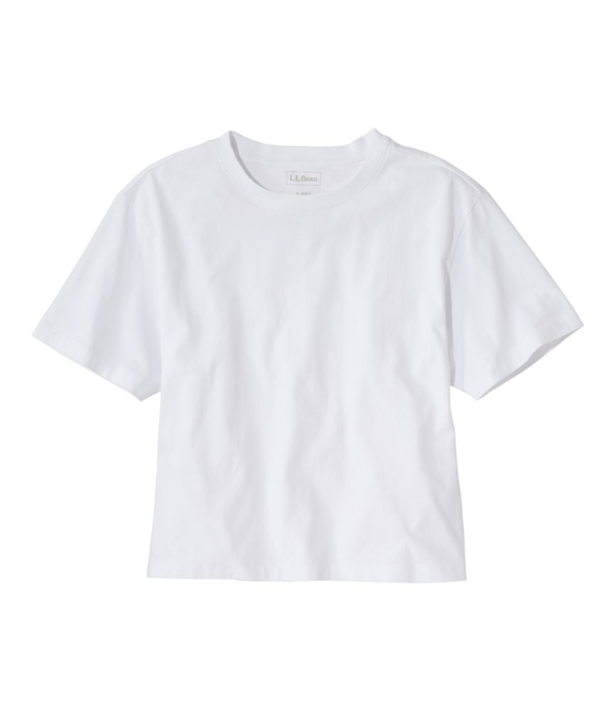 Women's Sunwashed Tee, Short-Sleeve Cropped Boxy Crewneck