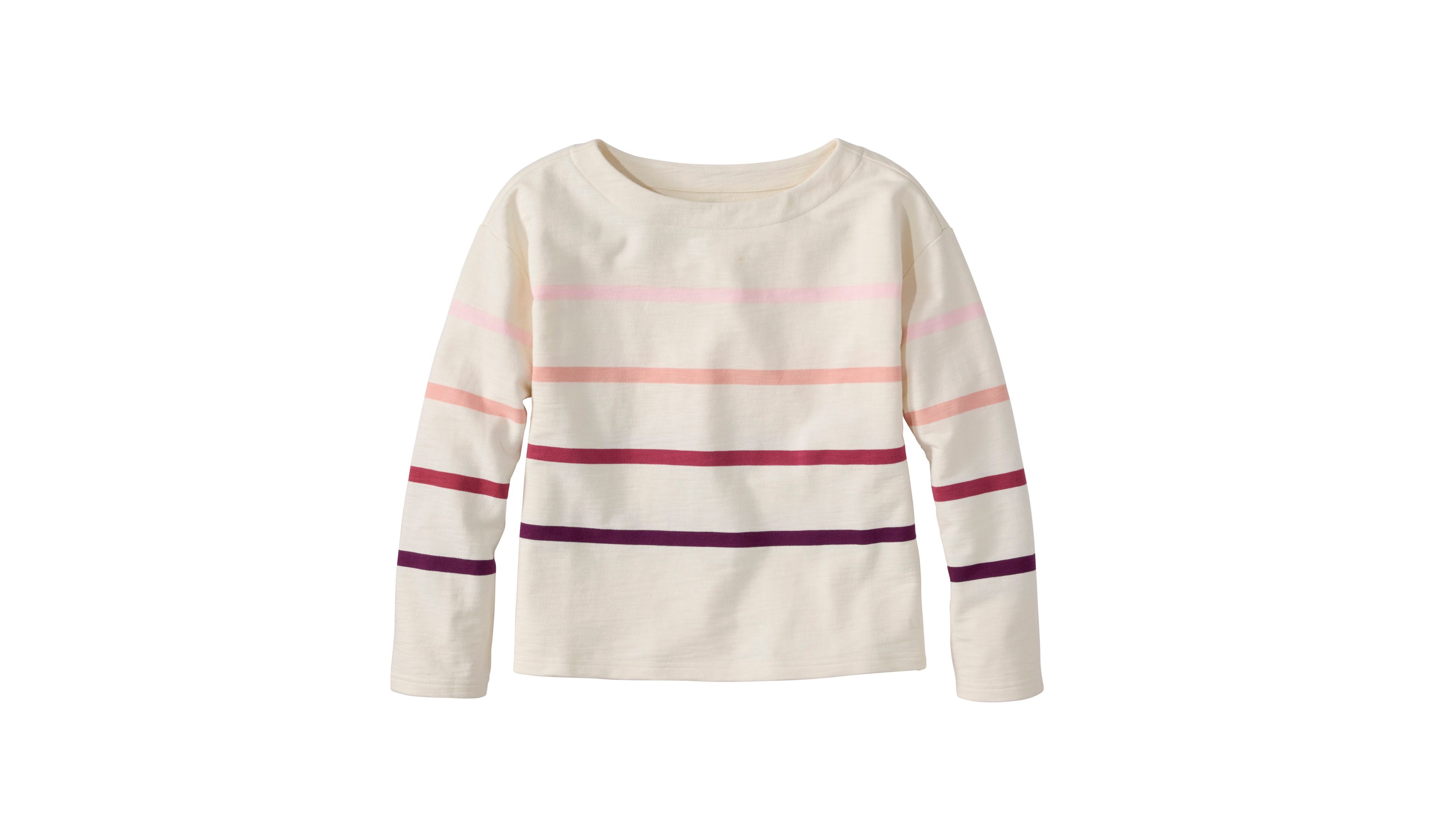 Women's Peaks Island Top, Relaxed Boatneck Long-Sleeve Stripe