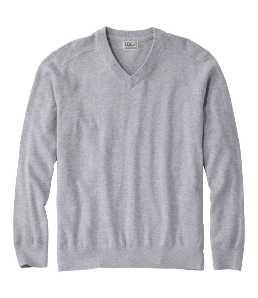 All Seasons Cotton Blend V-Neck Sweater Men's Regular