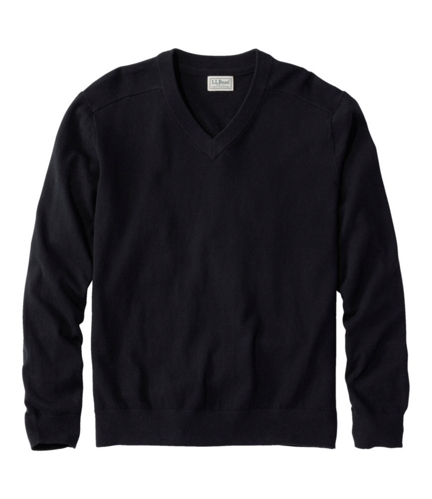 Men's All Seasons Cotton Blend Sweater, V-Neck
