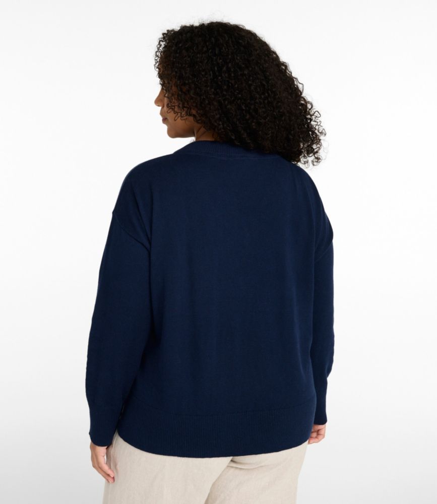Women's Cotton/Cashmere Sweater, V-Neck
