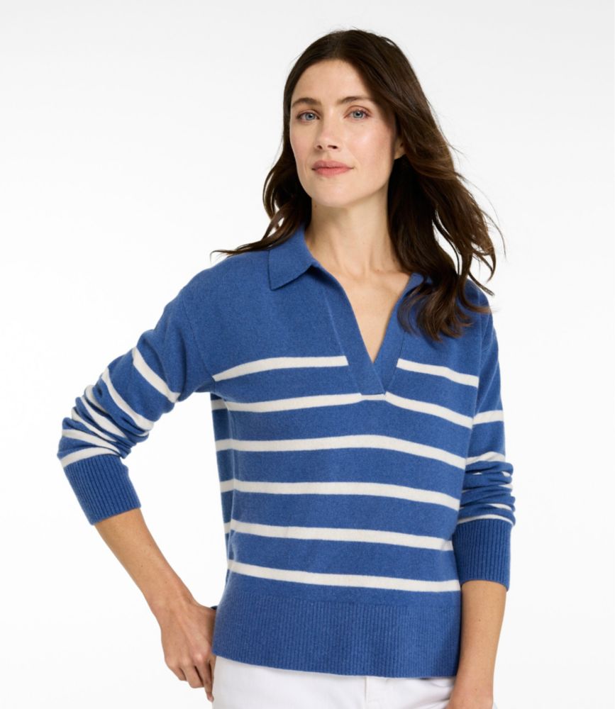 Women's Classic Cashmere Sweater, Relaxed Polo