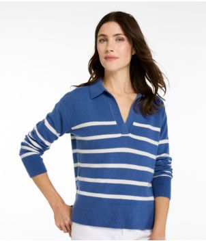 Women's Classic Cashmere Sweater, Relaxed Polo, New
