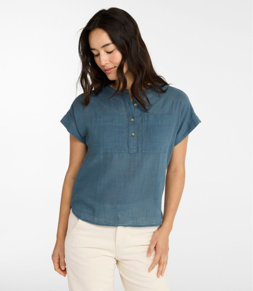 Women's L.L.Bean Day Breeze Shirt, Short-Sleeve Popover