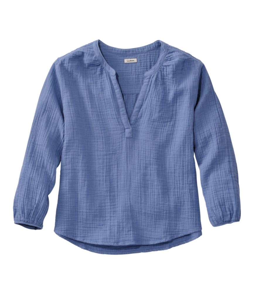 Women's Cloud Gauze Shirt, Splitneck Popover