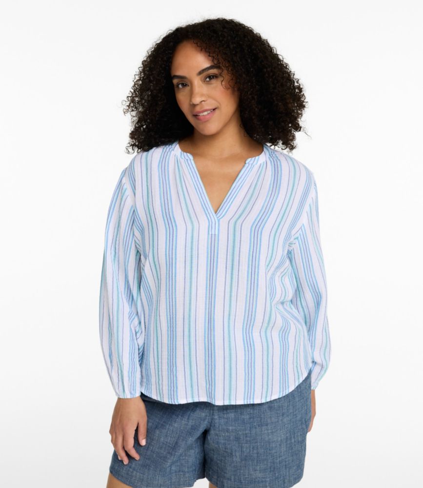 Women's Cloud Gauze Shirt, Splitneck Popover