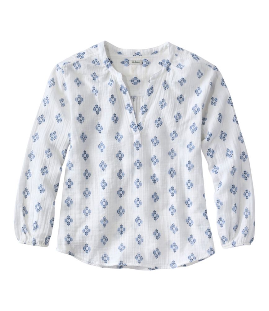 Women's Cloud Gauze Shirt, Splitneck Popover
