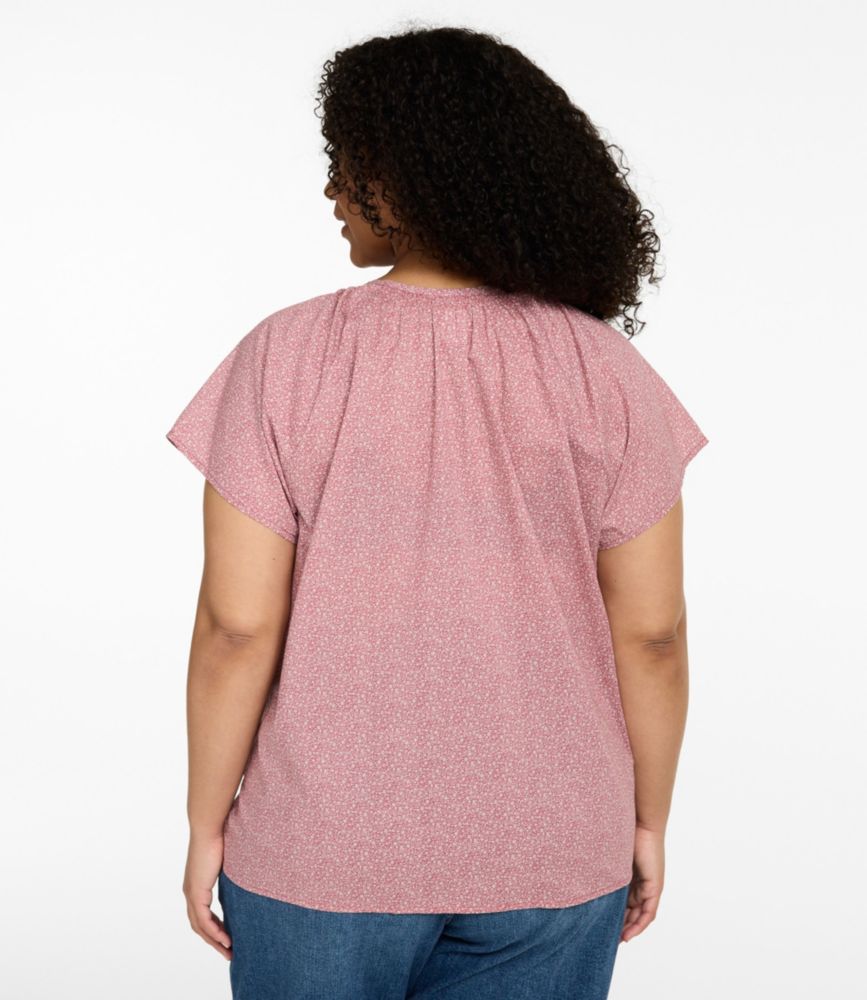 Women's Whisperweight Poplin Shirt, Short-Sleeve, Classic Navy, small image number 3