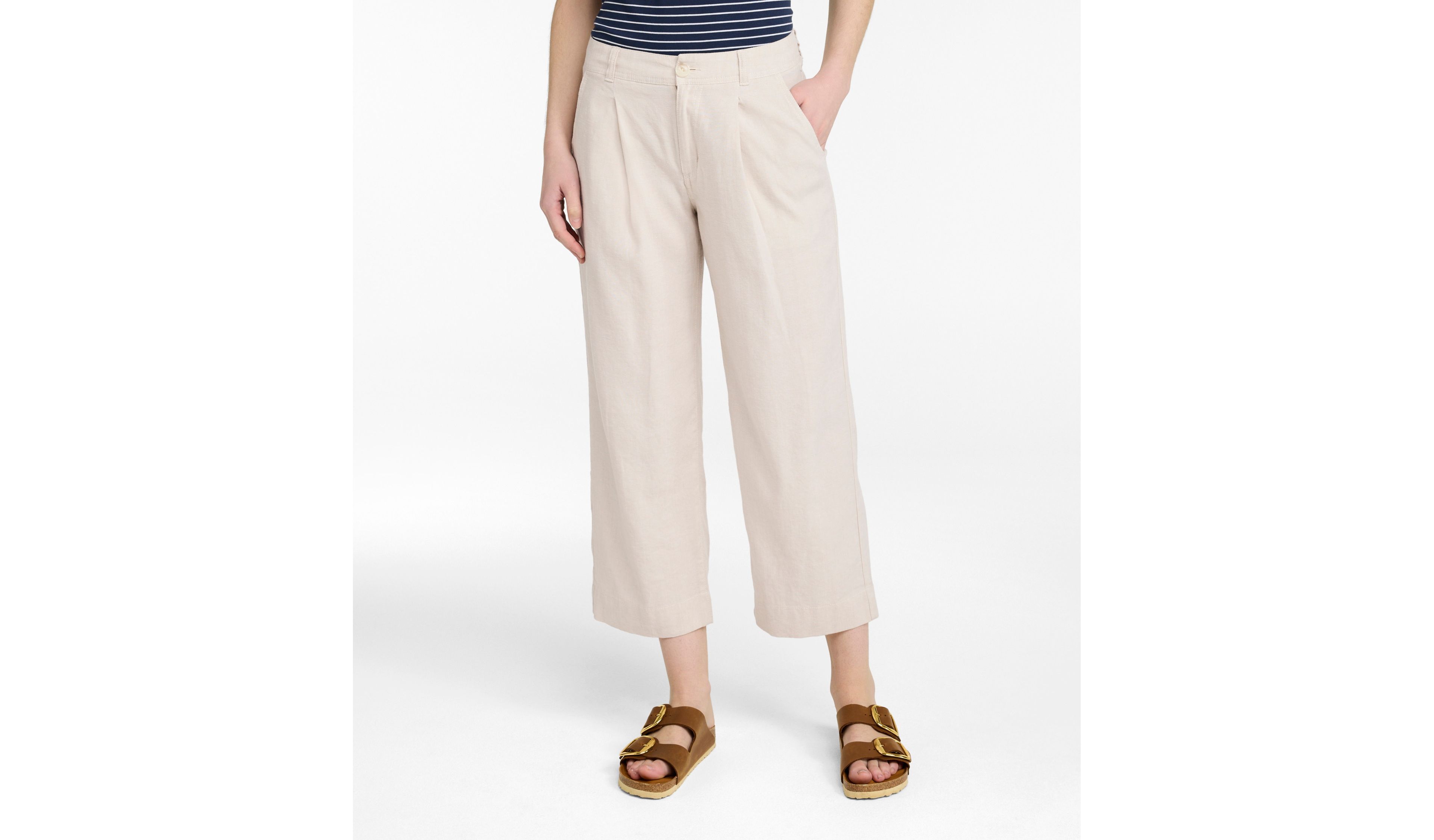 Women's Lakeside Linen-Blend Pants, Crop