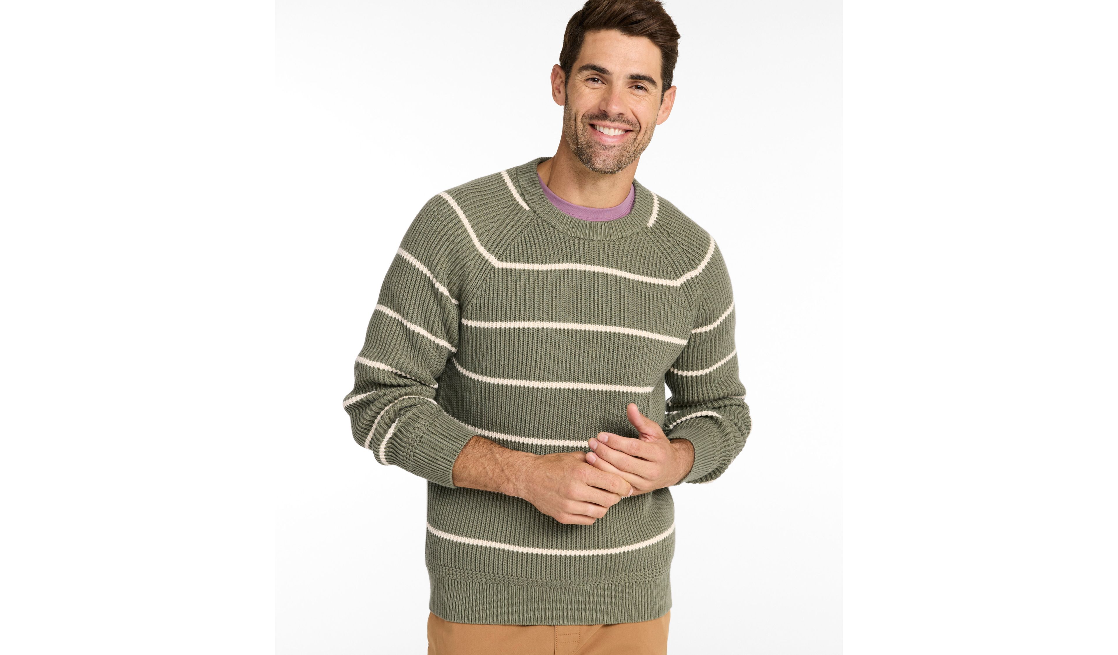 Men's Mariner Rib Crew Sweater, Stripe