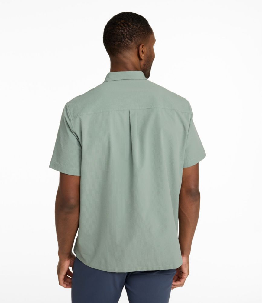 Men's VentureTek Seersucker Shirt, Short-Sleeve, Classic Navy, small image number 3
