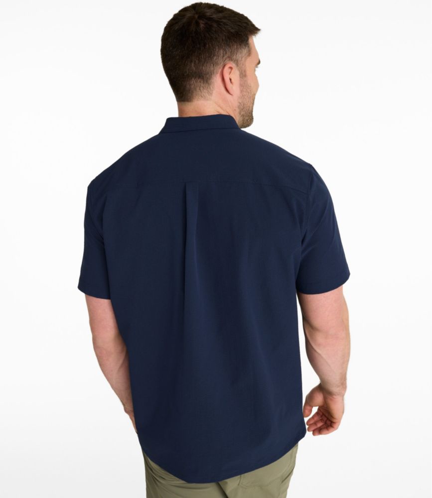 Men's VentureTek Seersucker Shirt, Short-Sleeve, Classic Navy, small image number 5