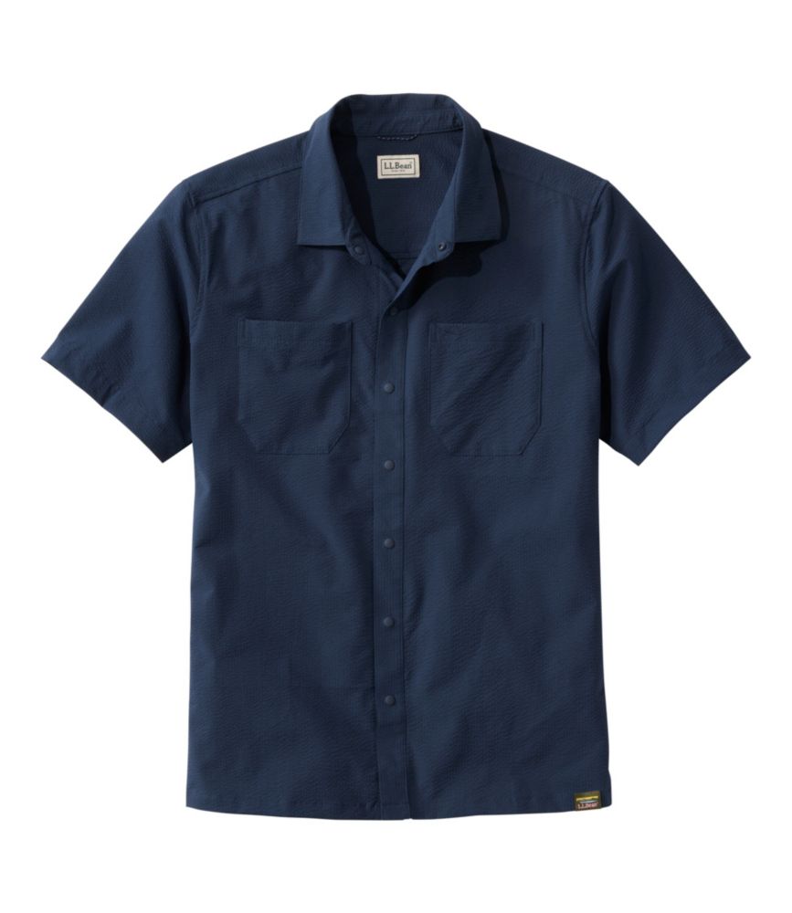 Men's VentureTek Seersucker Shirt, Short-Sleeve