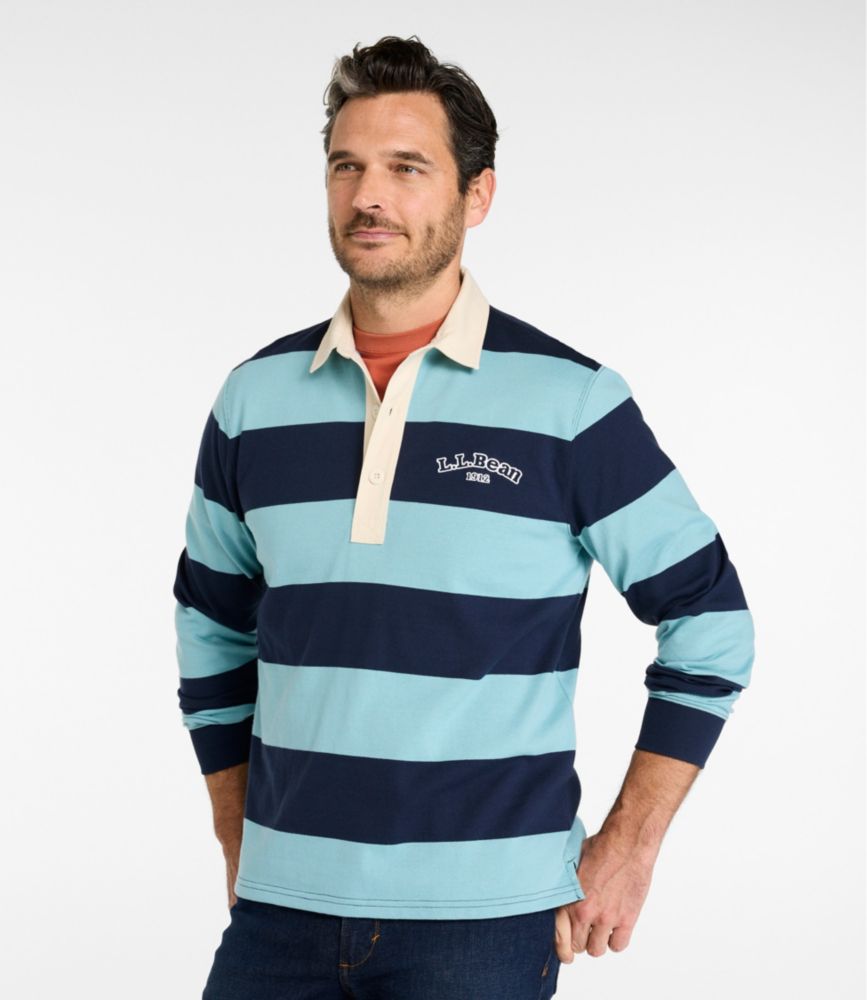 Men's Bean's Vintage Soft Rugby, Stripe Embroidered