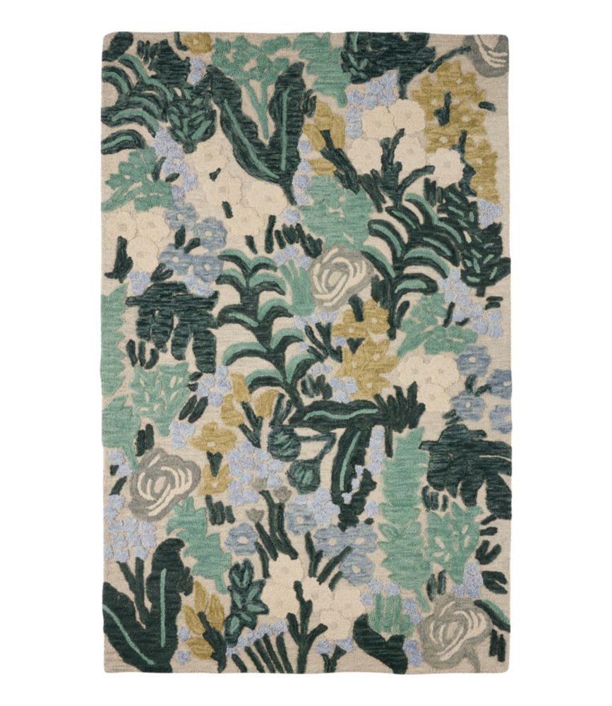 Leafy Floral Wool Tufted Rug