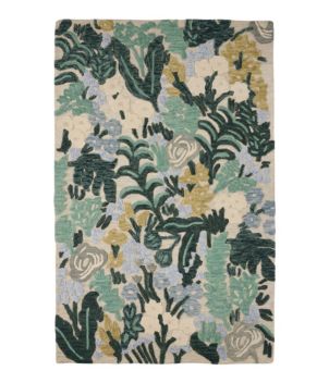 Leafy Floral Wool Tufted Rug