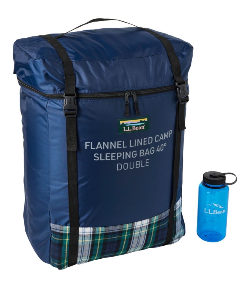 Flannel Lined Camp Double Sleeping Bag, 40°F