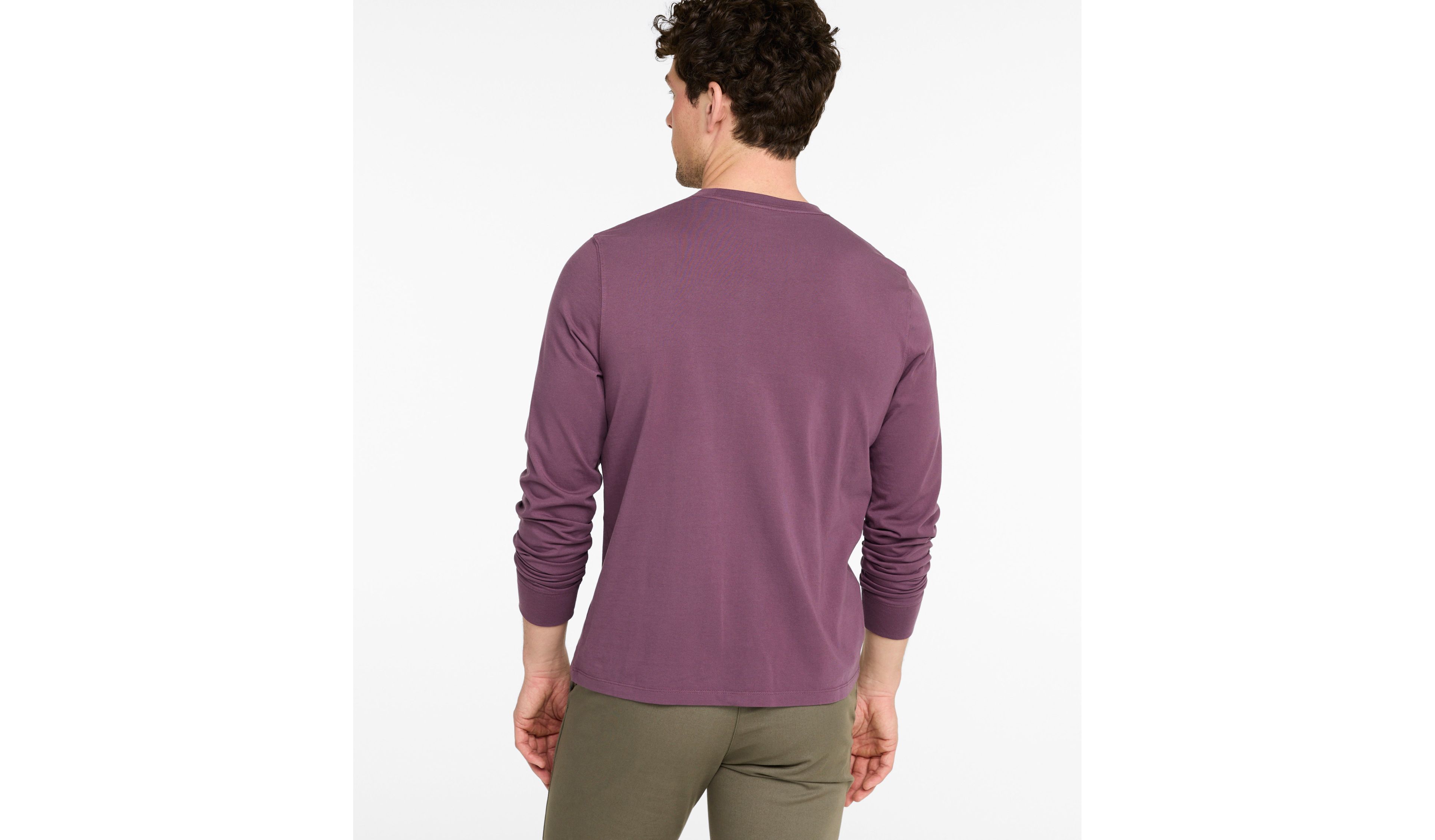 Men's Sunwashed Tee, Slightly Fitted, Long-Sleeve