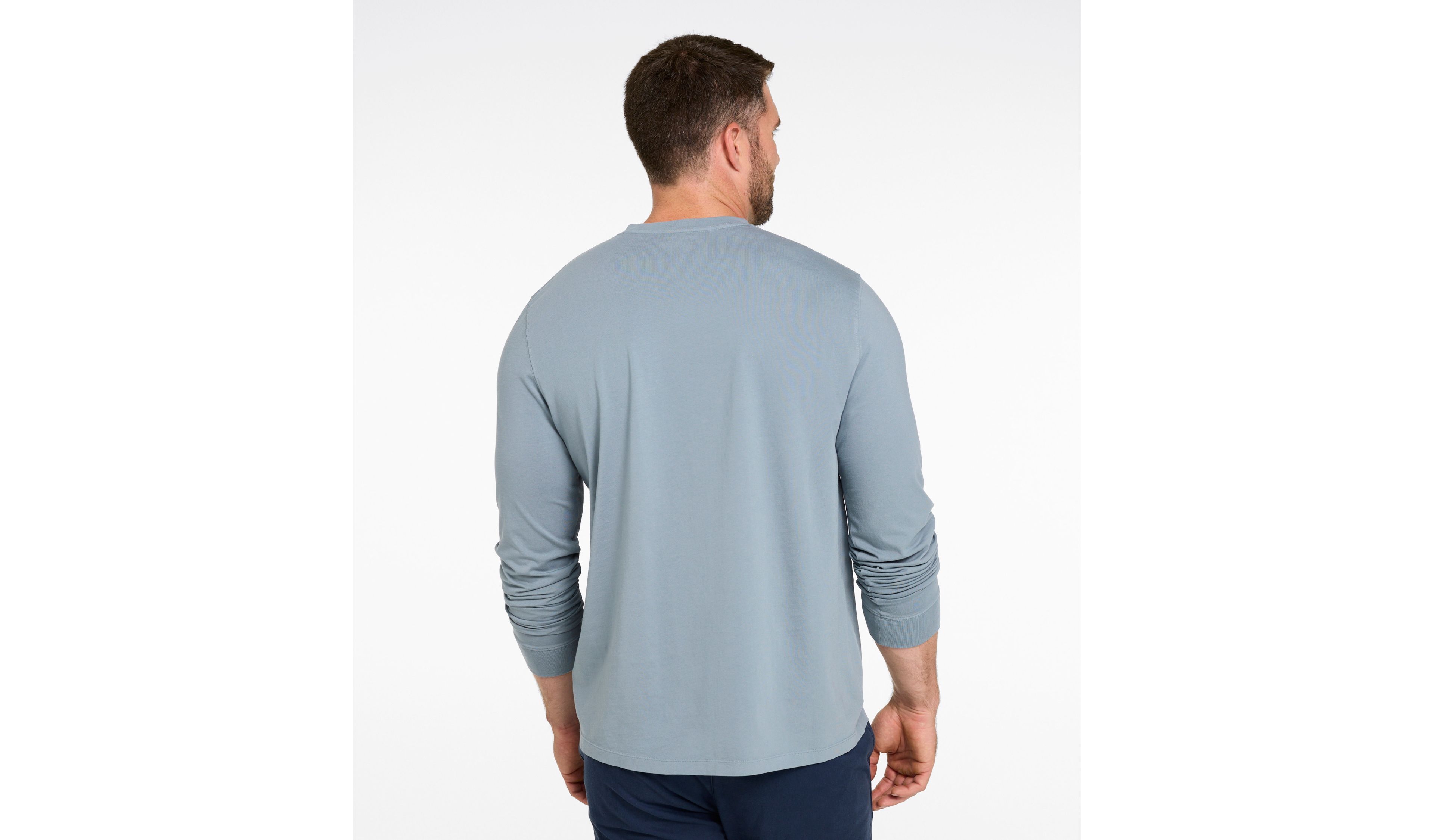 Men's Sunwashed Tee, Slightly Fitted, Long-Sleeve