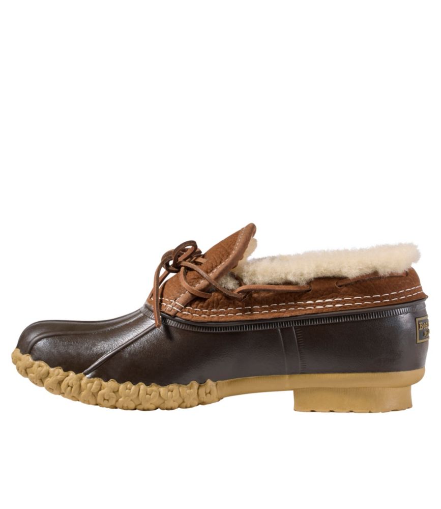 Men's Bean Boots, Shearling-Lined Rubber Mocs