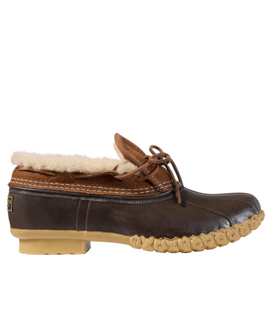 Men's Bean Boots, Shearling-Lined Rubber Mocs