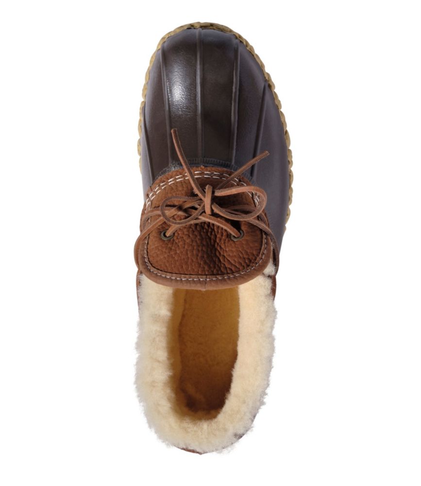 Men's Bean Boots, Shearling-Lined Rubber Mocs