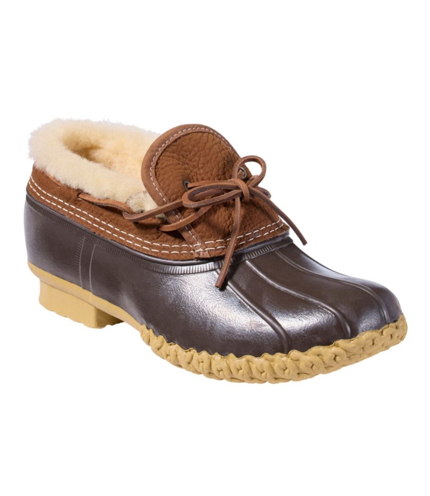 Men's Bean Boots, Shearling-Lined Rubber Mocs