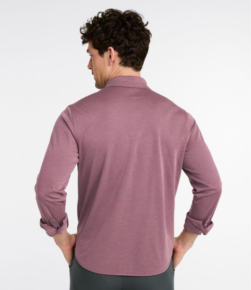 Men's Comfort Stretch Performance&reg; Button-Front Shirt, Long-Sleeve, Bright Navy, small image number 3