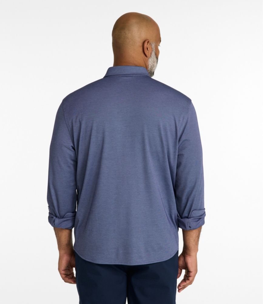 Men's Comfort Stretch Performance&reg; Button-Front Shirt, Long-Sleeve, Bright Navy, small image number 5