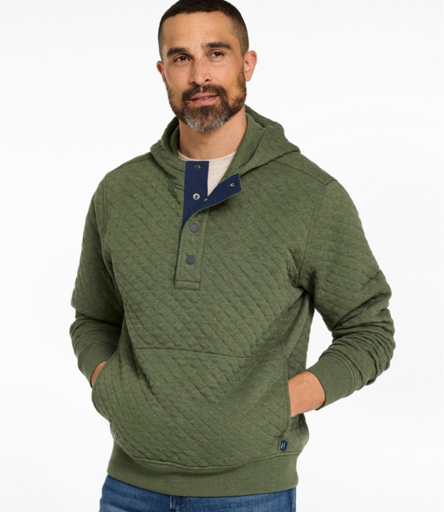 Men's Bean's Quilted Snap Hoodie