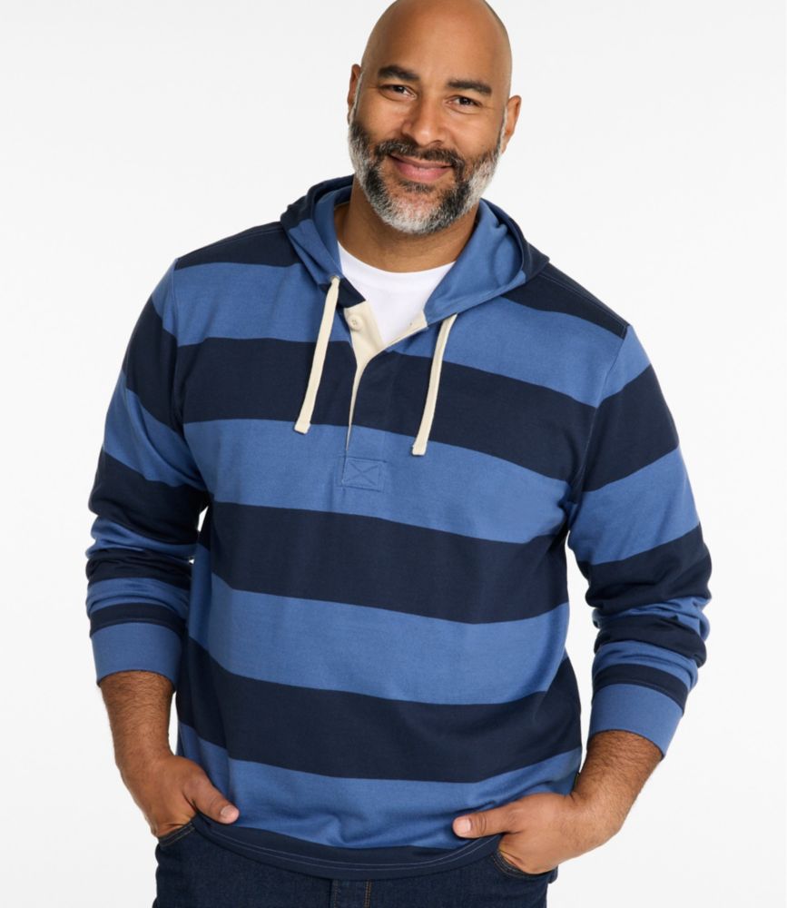 Men's Bean's Vintage Soft Rugby Hoodie, Bordeaux, small image number 4